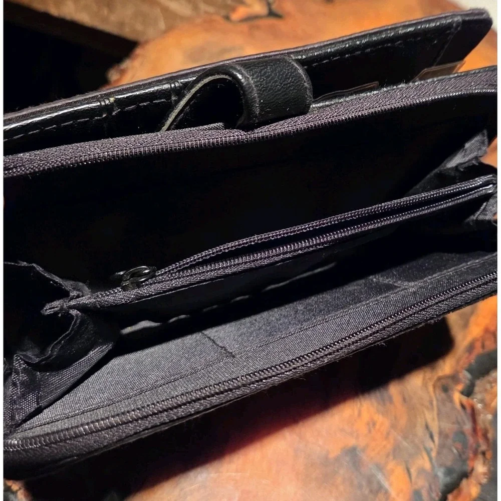 At A Glance Faux Leather Black Binder Planner Divider Organizer Fits 8x5